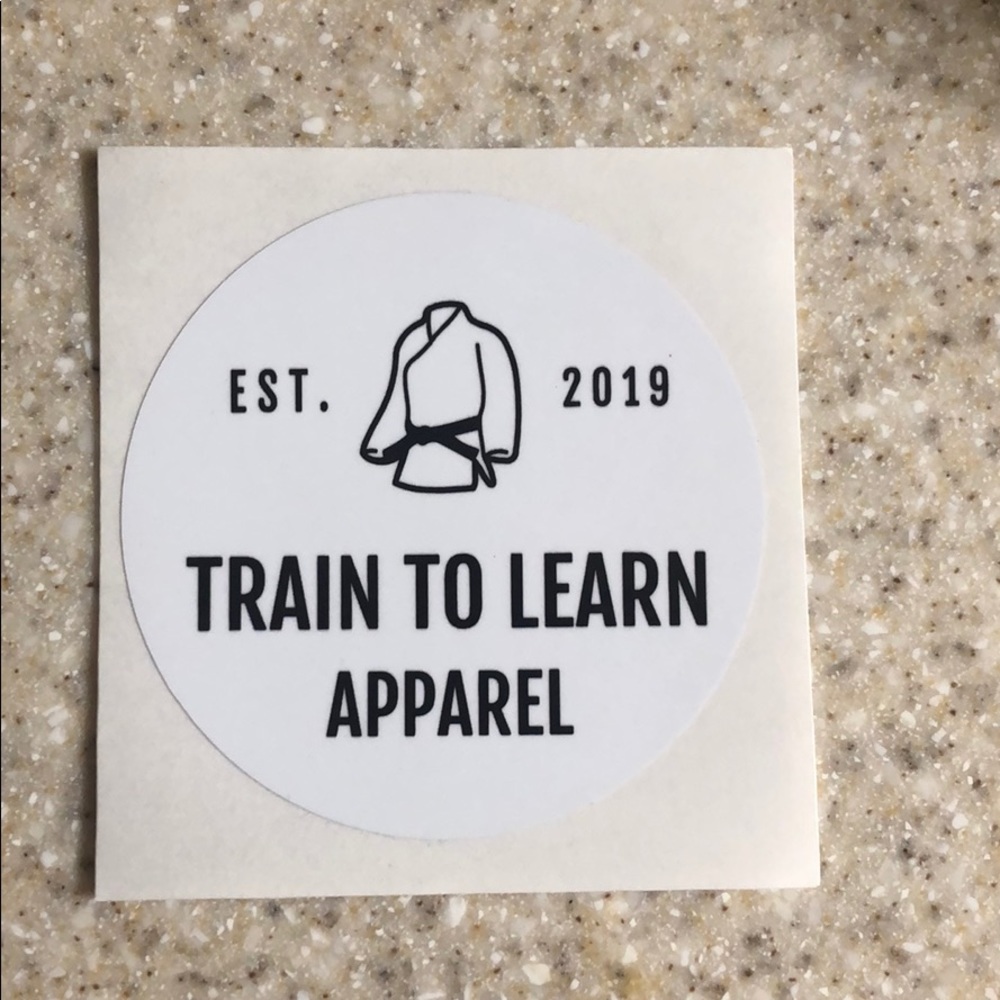 Train to learn apparel™️ 5 inch sticker